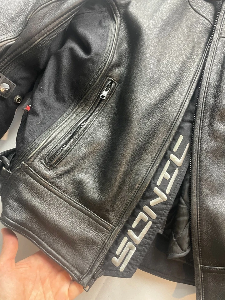 Chaqueta de Cuero Joe Rocket Sonic Para Hombre Mediana Negra Motocicleta Carreras Armadura Acolchada Foto 2 de 4