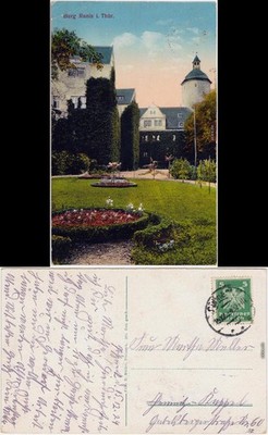 Postcard Ranis Castle Brandenstein 1924