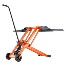 Lawn Mower Lift with Hydraulic Jack, 500 Lbs Weight Capacity, Solid Carbon Steel