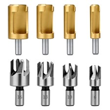 8x Wood Plug Cutter Straight Tapered Taper Drill Bit Set 14 38 Round Shank 8x Wood Plug Cutter Straight Tapered Taper Drill Bit Set 14 38 Round Shank