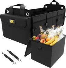 MIKKUPPA Car Trunk Organizer with Cooler - 100L Large Car Organizer, 1680D Oxfor