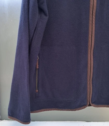 Vellón WoolOvers. Algodón orgánico. Vellón con cremallera completa. Talla M, azul marino. - Imagen 3 de 16