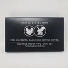 NEW 2021 American Eagle One Ounce Silver Reverse Proof Two-Coin Set Mint 21XJ