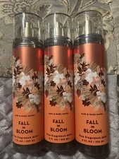 3 Bath & Body Works FALL IN BLOOM Fine Fragrance Mist 8 fl oz  NEW!