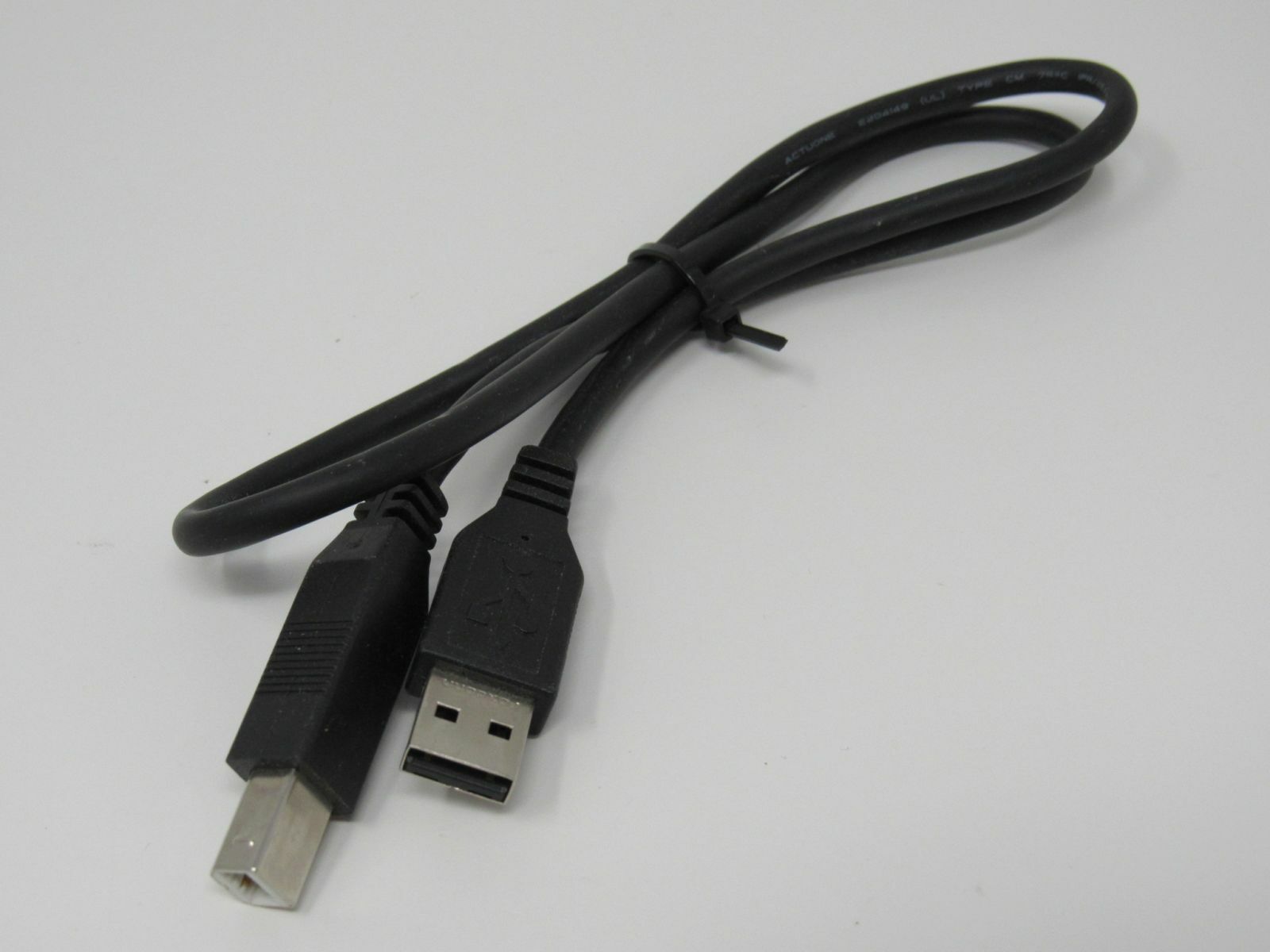 Standard USB A 2.0 Plug to USB B 2.0 Plug Adapter Cable 23 Inches Male