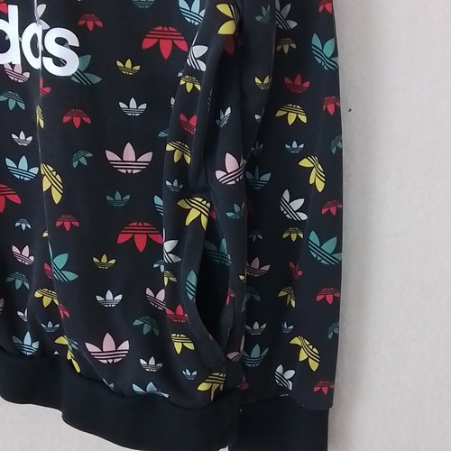 Adidas Cotton Blend Pullover Hoodie Size L Faded Black, Multicolor - Picture 5 of 11