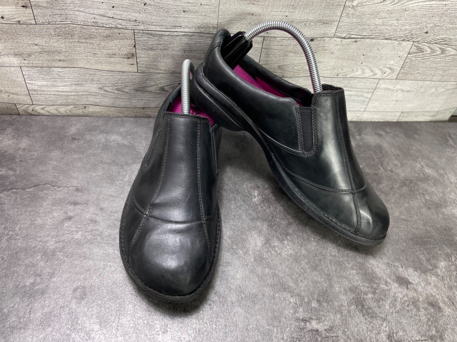 Zoccoli Merrell Mules donna 9 5 m scarpe ammortizzate ad aria pelle nera antiscivolo comode