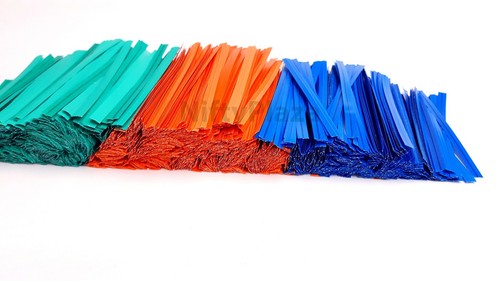 NiftyPlaza 1000 Twist Ties 4 Inch Length Plastic Coated No Rip Paper Ties Cello - Picture 19 of 47