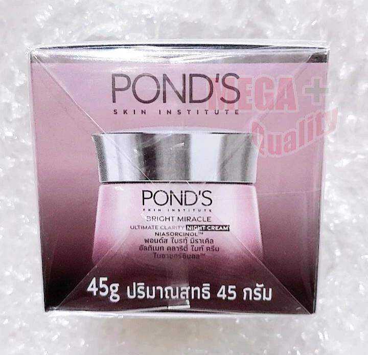 2 x POND s Bright Miracle Niasorcinol Serum Cream Deep repair Night Cream 45g - Image 4 of 4