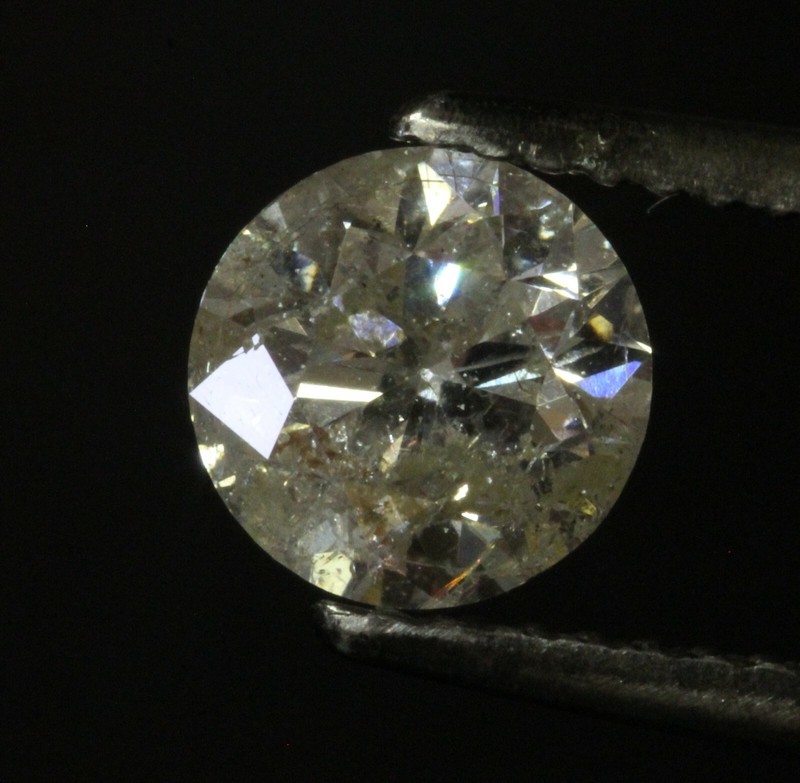 IGL certified 1.22ct I1 I loose clarity enhanced round diamond estate