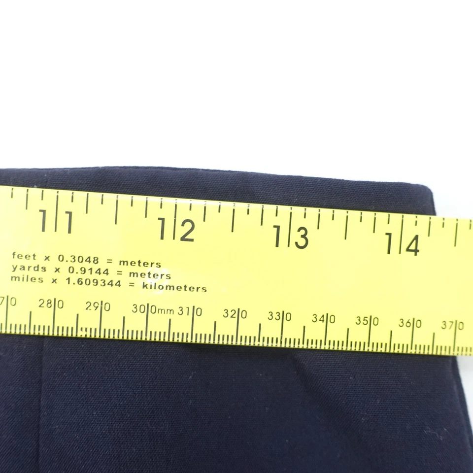 H&M Pencil Skirt Womens 8 Navy Blue Polyester Lining Classic Formal Overlap Wrap - Image 3 of 4