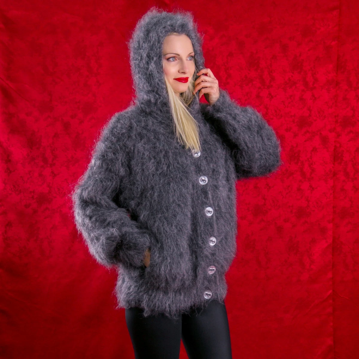 Fuzzy top sweater hoodie