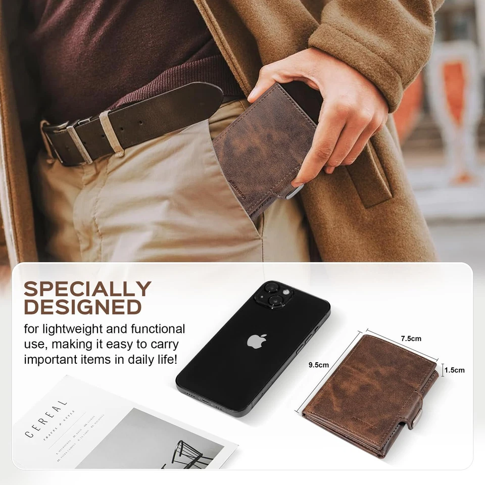 Men's wallets credit card holder RFID wallet wallet in C... - Image 3 of 4