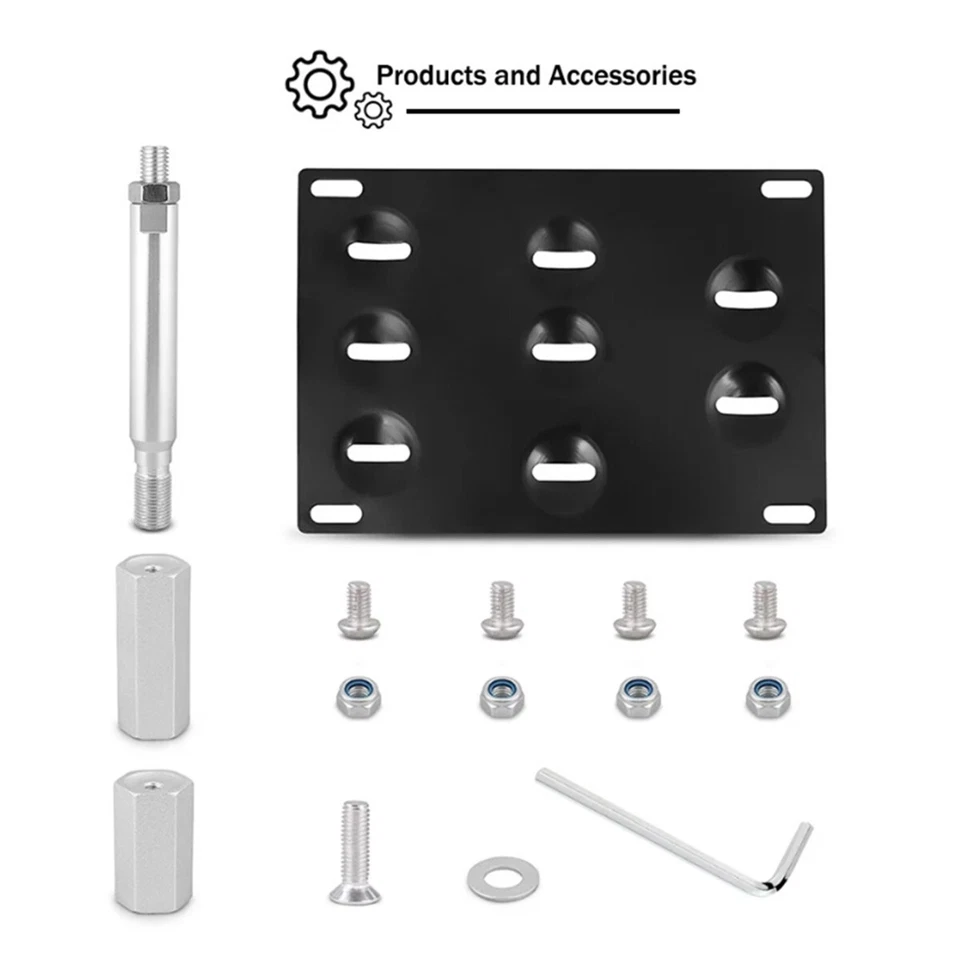 Tow Hook License Plate Mount Holder For Audi A4 S4 RS4 08-16 A5 S5 RS5 Q5 A7  - Image 3 of 4