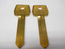 Ford Logo Key Blank Fits Ford H54 Gold Lot of 2