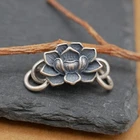 925 Sterling Silver Lotus S Hook Clasp DIY Connector with Jump Rings A5128