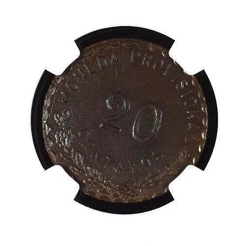 1915 Mexico-Revolutionary OAXACA 20 Centavos Cooper Coin 6th Bust NGC MS-62 BN - Image 4 of 4
