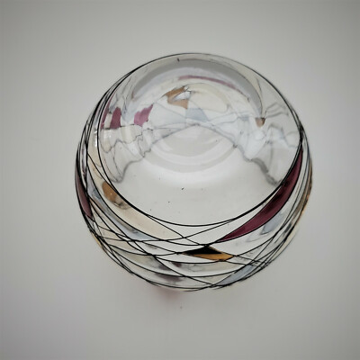 Partylite-Mosaic Collection-Hand-Blown Flashed Painted Made In Romania. FS 
