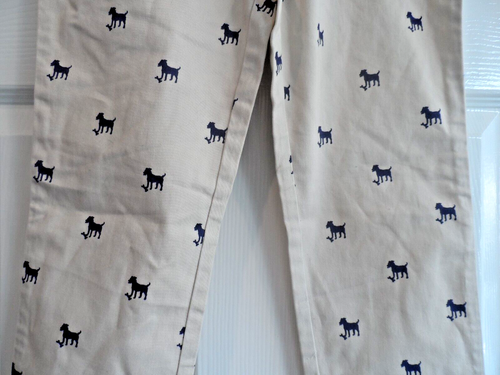 Boden Boy's Patterned Chino Dogs Beige with Blue Print UK Size 11Y, BNWT, Casual - Picture 3 of 18