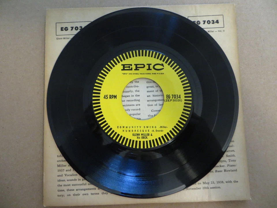 Glenn Miller & His Orchestra – Volume II - Epic EG 7034 7" EP VG/VG Foto 3 de 4