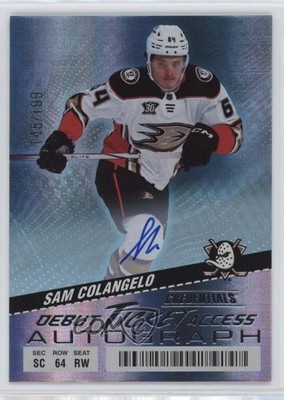 2024 Credentials Debut Ticket Access /199 Sam Colangelo #147 Rookie Auto RC 1t8r