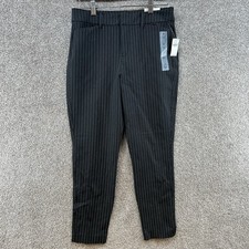 NWT Old Navy Women's Pixie Pants Size 6 Mid Rise Pinstripe Cropped