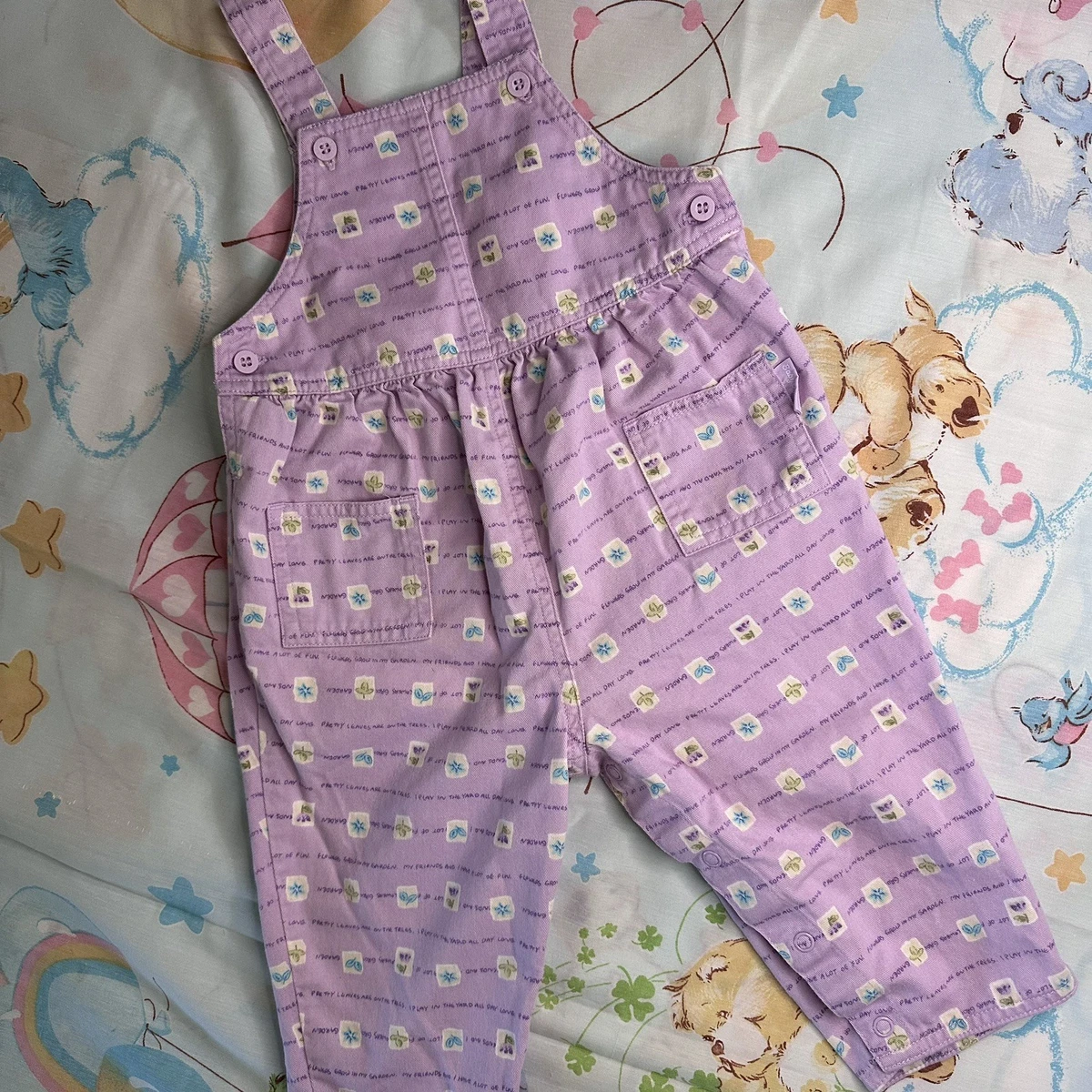 ロンパース・カバーオール kids vintage oshkosh purple overall