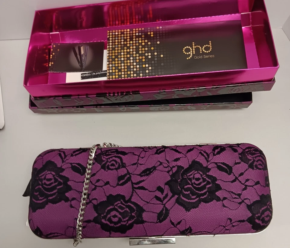 ghd Gold Styler 1-дюймовый плоский айрон — ограниченный выпуск Orchid Pink / фиолетовый кружевной Ros - Изображение 3 из 4