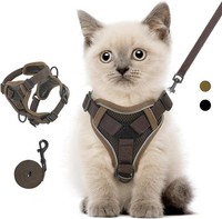 Katzengeschirr Mit Leine Ausbruchsicher Verstellbar S Kaffee Nylon FüR Katzen