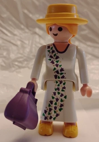 Vintage Playmobil 5300 Victorian Woman in White with purse