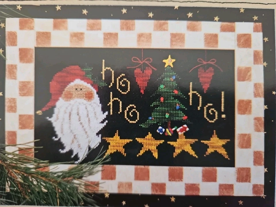 Lizzie☆Kate HO HO HO! Santa Cross Stitch Pattern #022 & Embellishments CCS - Image 2 of 4