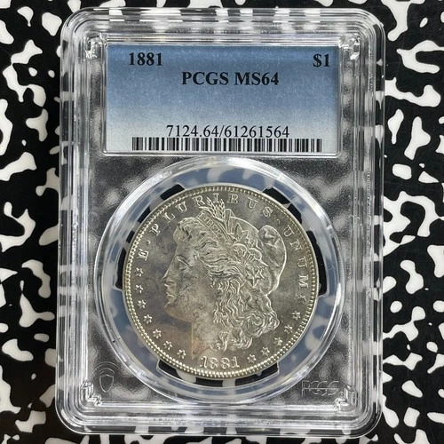 1881 U.S. $1 Morgan Dollar PCGS MS64 Lot#G1107 Silver! Choice UNC!
