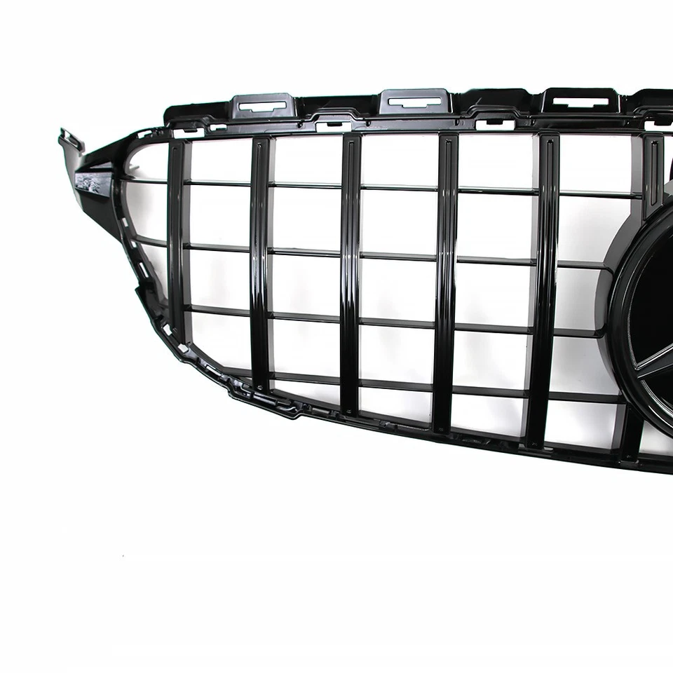 Front Grille For Mercedes Benz W205 C250 C200 C300 Grill w/LED Emblem 2015-2018 Foto 3 de 4