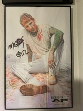 SIGNED MGK Machine Gun Kelly Framed Poster & Guitar Pic