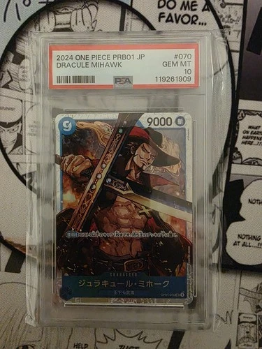 PSA 10 Gem Mint Dracule Mihawk Romance Dawn OP01-070 PRB01 One Piece Jap V