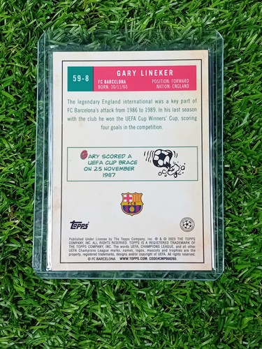 Gary Lineker 2022-23 Topps Chrome UEFA 1959 Insert FC Barcelona #59-8 - Imagen 2 de 2