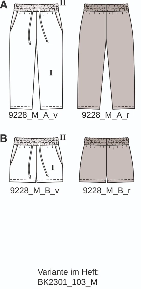 Schnittmuster Hose Burda Kids 9228 US 4-11 (Gr. 104-146) - Bild 4 von 4