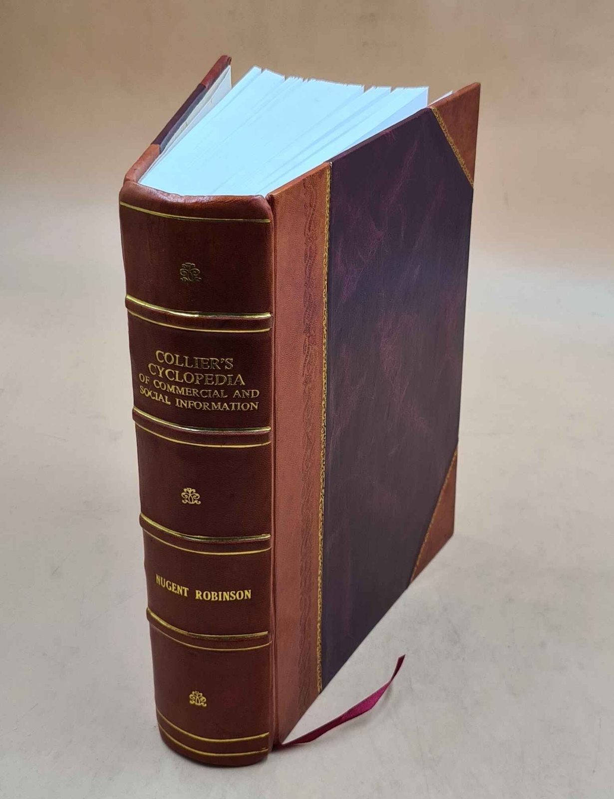 1882 Collier's Cyclopedia of Social and Commercial Information - Leather Bound Edition