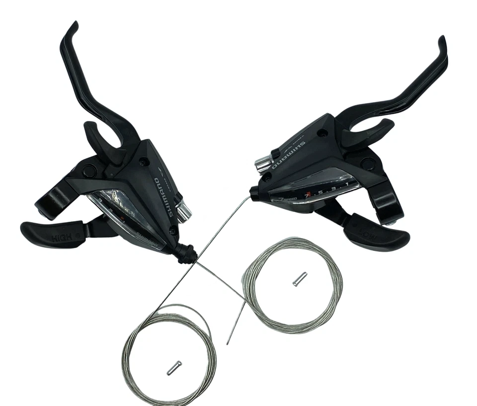 New 1 pairs Shimano ST-EF500 3x7 Speed MTB Bike Brake Levers Set Shifter 22.2mm - Image 2 of 4