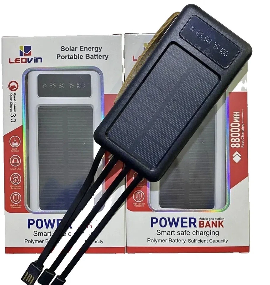 POWER BANK SOLARE DA 88000 MAH UNIVERSALE ED IMPERMEABILE CON RICARICA RAPIDA - Immagine 4 di 4