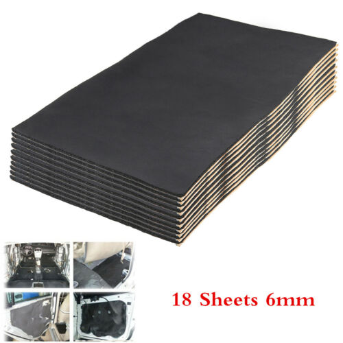 Car Engine Bonnet Floor Mat Sound Noise Heat Insulation Foam Mat 30x50cm 18Pcs - Picture 1 of 12