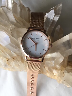 NOS Eddie Borgo New York Rose Gold Quartz Watch With New Battery