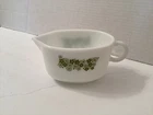 Vintage Pyrex Corning Spring Blossom Crazy Daisy Gravy Boat  77-B Milk Glass