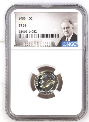 1959 Proof Roosevelt Dime: Crazy Crisp NGC PF69 ~ No Reserve Free Shipping