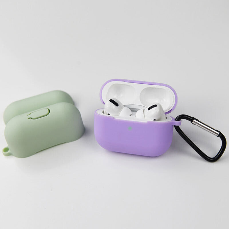 For Apple Airpods Pro Gen Silicone Case + Keychain Protection Full