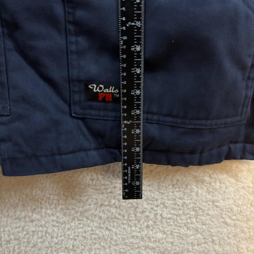 Walls FR Fire Resistant Work Wear Jacket 2XL XXL Mens Navy Blue Uniform Lined - Picture 10 of 13