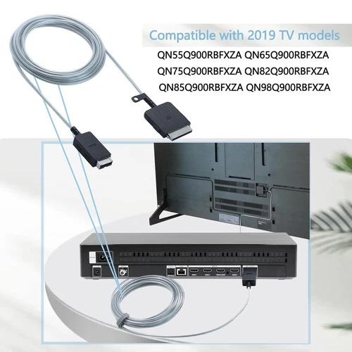 Invisible One Cable cable Q900 Q900R 8k QLED TV Compatible Samsung BN39-02436A - Picture 3 of 7
