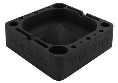 Pulsar Tap Tray Basic Silicone Round Ashtray Your Glass Pipes' Friend! Black 