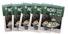 Kosher Organic 50 Sheet Kimnori Sushi Nori Roasted Seaweed Rolls Wraps Laver