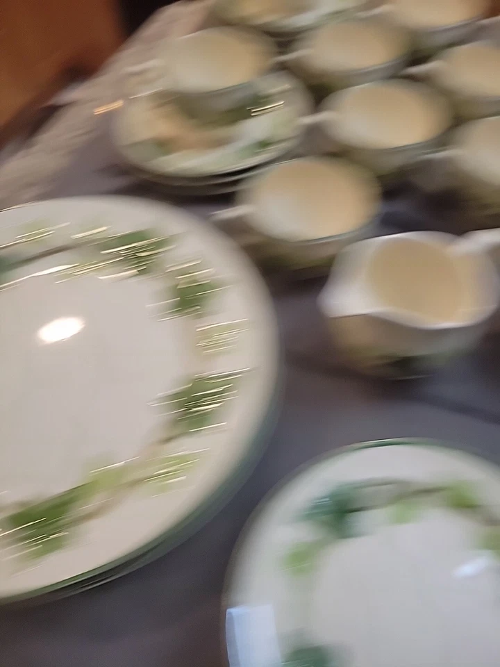 Vajilla "IVY" FRANCISCANA vintage verde en relieve. Colección “I Love Lucy” Foto 3 de 4